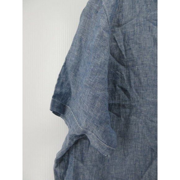 Tommy Bahama Shirt XXL Linen Hawaiian Button Up Camp Pocket Marlin Logo - Picture 3 of 10